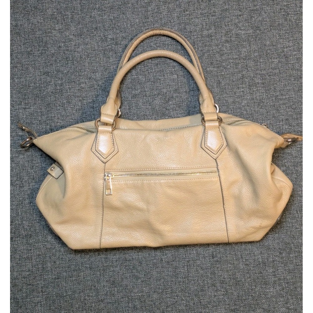Ora Delphine Genuine Leather Satchel Handbag Purse Camel Brown Hobo Bag